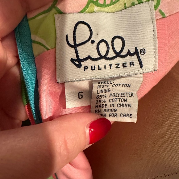 Lilly Pulitzer Strapless Dress, US Size 6, Bird and Flower Pattern - Picture 8 of 8